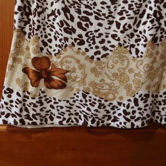 Cypress Animal Print Lace Trim Floral Cami Tank Top LG - Picture 4 of 13